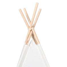 Greatstore Otroški tipi šotor z vrečo peach skin bel 120x120x150 cm