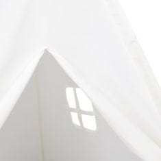 Greatstore Otroški tipi šotor z vrečo peach skin bel 120x120x150 cm