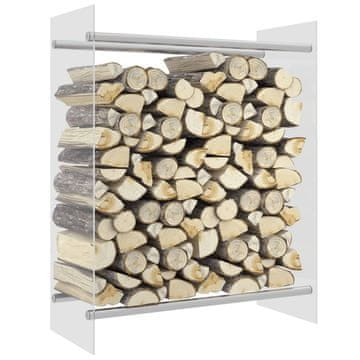 Vidaxl vidaXL Stojalo za drva prozorno 80x35x100 cm stekleno