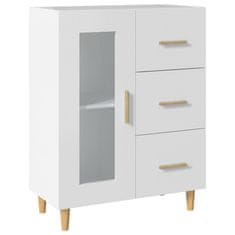 Vidaxl Komoda bela 69,5x34x90 cm inženirski les