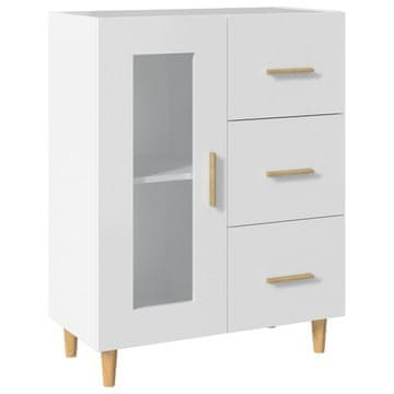 Vidaxl Komoda bela 69,5x34x90 cm inženirski les