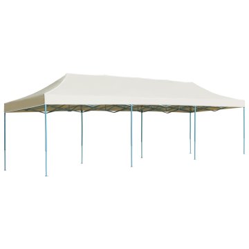 Vidaxl Zložljiv pop-up šotor za zabave 3x9 m krem