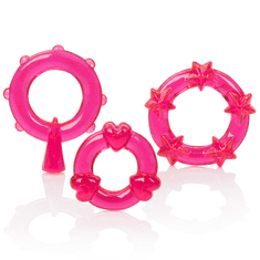 Erekcijski obročki 3 kosi Magic C-Rings Red