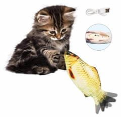 aptel Akumulatorska interaktivna gibljiva riba za mačke USB 26cm