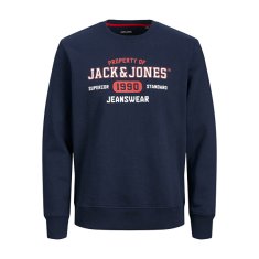 Jack&Jones Moški pulover JJS TAMP Regular Fit 12211549 Navy Blaze r (Velikost S)