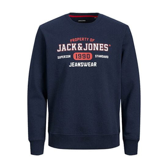 Jack&Jones Moški pulover JJS TAMP Regular Fit 12211549 Navy Blaze r