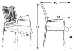 STEMA Stacionarni stol CN-7501/CH BLACK