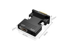 Verk Adapter pretvornik iz HDMI v VGA + avdio AUX