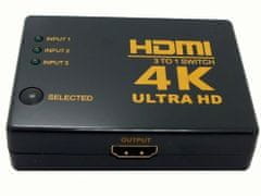 Verk Preklopni razdelilnik HDMI ULTRA HD 4K delilnik spliter + daljinec