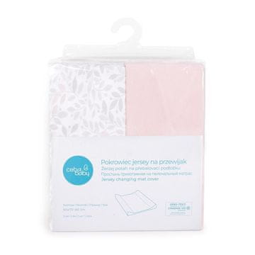Ceba Baby CEBA Prevleka za previjanje 50x70-80 cm 2 kosa Candy Pink+Twigs