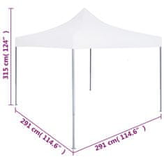 shumee Profesionalen zložljiv vrtni šotor 3x3 m jeklo bel