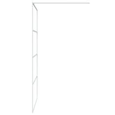Vidaxl Pregrada za tuš srebrna 115x195 cm prozorno ESG steklo