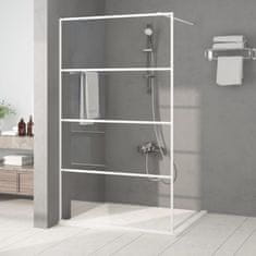 Vidaxl Pregrada za tuš srebrna 115x195 cm prozorno ESG steklo