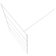 Vidaxl Pregrada za tuš srebrna 115x195 cm prozorno ESG steklo