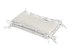 Sensillo Plašč za otroško posteljico žametni DEERS GREY PLUSH KARO 180x30 cm