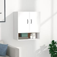 Vidaxl Stenska omarica bela 60x31x70 cm konstruiran les
