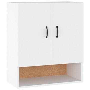 Vidaxl Stenska omarica bela 60x31x70 cm inženirski les