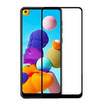 MG Hard Full Glue zaščitno steklo za Samsung Galaxy A21 / A21s, črna