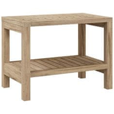 Vidaxl Kopalniška mizica 60x30x45 cm trdna tikovina
