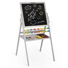 shumee Ricokids magnetna vrtljiva tabla za pisanje krede - siva