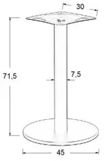STEMA Podnožje za mizo - kovinsko SH-2010-2/B - &#8709 45 cm