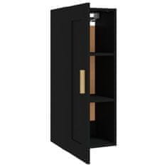 Vidaxl Stenska omarica črna 35x34x90 cm konstruiran les