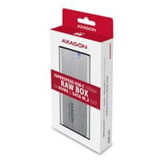 AXAGON EEM2-SB2, USB-C 3.2 Gen 2 - M.2 NVMe &amp; SATA SSD kovinski RAW box, brez vijakov, črn
