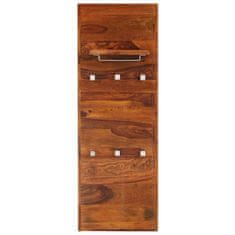 Vidaxl Obešalo za plašče trden palisander 118x40 cm
