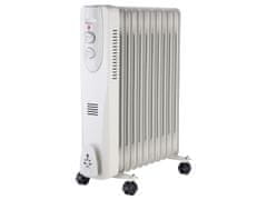 Well OIL2-2500 prenosni električni oljni radiator, moč 2500 W, 3 stopnje gretja, termostat, 11-reberni, bel - kot nov