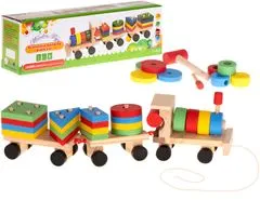 Aga Zložljivi leseni vlak + vagoni