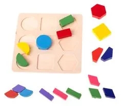 Aga Lesena izobraževalna igrača oblike 18 kosov