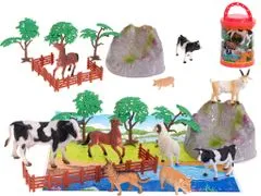 Aga Kmetija živali set z dodatki in podlogo 7pcs