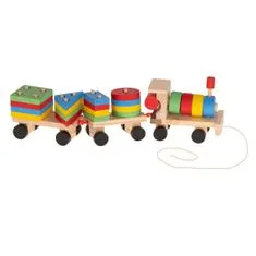 Aga Zložljivi leseni vlak + vagoni