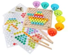 Izobraževalni Montessori kroglični mozaik 77 kosov