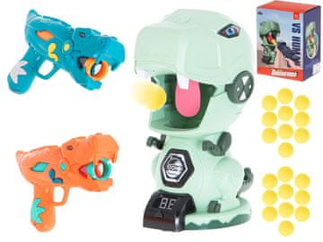 Ikonka Aga Otroška igra Streljanje na tarčo + 2 orožji + 20 kroglic Dinosaver