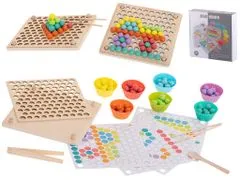Izobraževalni Montessori kroglični mozaik 77 kosov