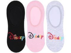 Disney 3x Črno-sive nogavice, mikro stopalke DISNEY 37-42 EU
