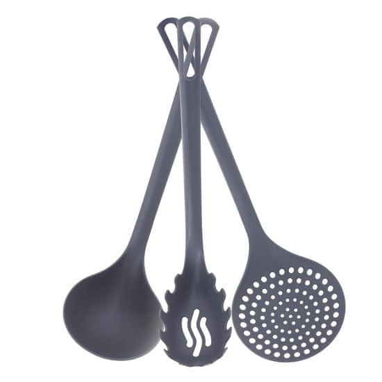 Domy Set 3/1 - Graphite nylon, zajemalka, zajemalka za špagete, penovka