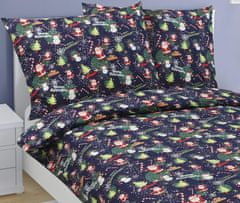 Bombažna posteljnina - 140x200, 70x90 cm - Božič