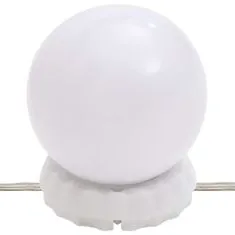 shumee Toaletna mizica z LED lučkami bela 130x50x132,5 cm