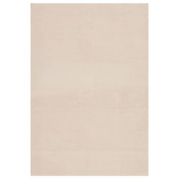 Vidaxl Pralna preproga mehka puhasta 160x230 cm protizdrsna bež