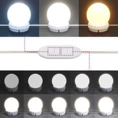 Vidaxl Omarica z ogledalom in LED lučkami betonsko siva 91x15x76,5 cm