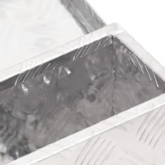 shumee Škatla za shranjevanje srebrna 50x20,5x15 cm aluminij