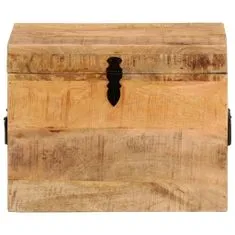 Greatstore Škatla za shranjevanje 39x28x31 cm trden mangov les