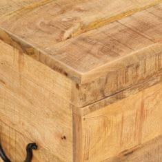 Greatstore Škatla za shranjevanje 39x28x31 cm trden mangov les
