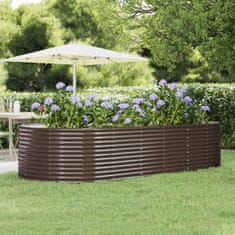 Vidaxl Visoka greda rjava 291x140x68 cm cinkano jeklo