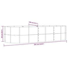 Vidaxl Visoka greda rjava 291x140x68 cm cinkano jeklo