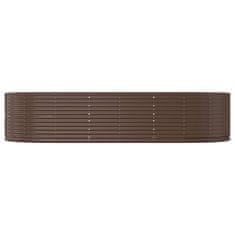 Vidaxl Visoka greda rjava 291x140x68 cm cinkano jeklo