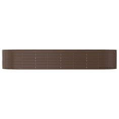 Vidaxl Visoka greda rjava 367x140x68 cm cinkano jeklo