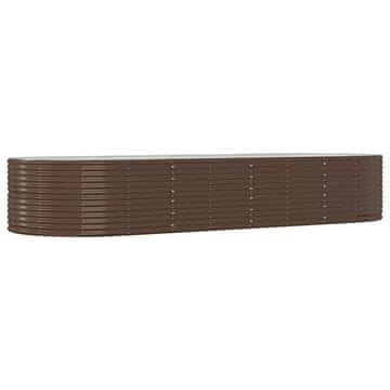 Vidaxl Visoka greda rjava 367x140x68 cm cinkano jeklo